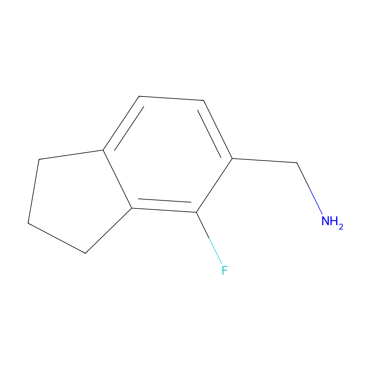 1-(4-fluoro-2,3-dihydro-1H-inden-5-yl)methanamin e hydrochloride molecular structure, CAS 1896484-51-7