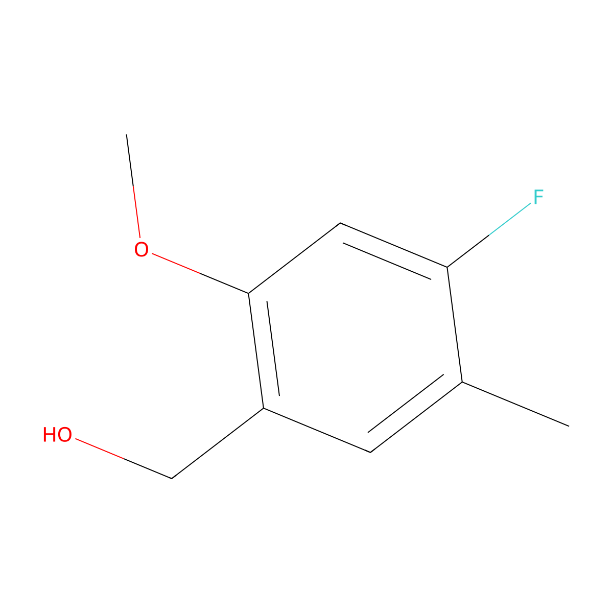 (4-Fluoro-2-methoxy-5-methylphenyl)methanol molecular structure, CAS 1896485-81-6