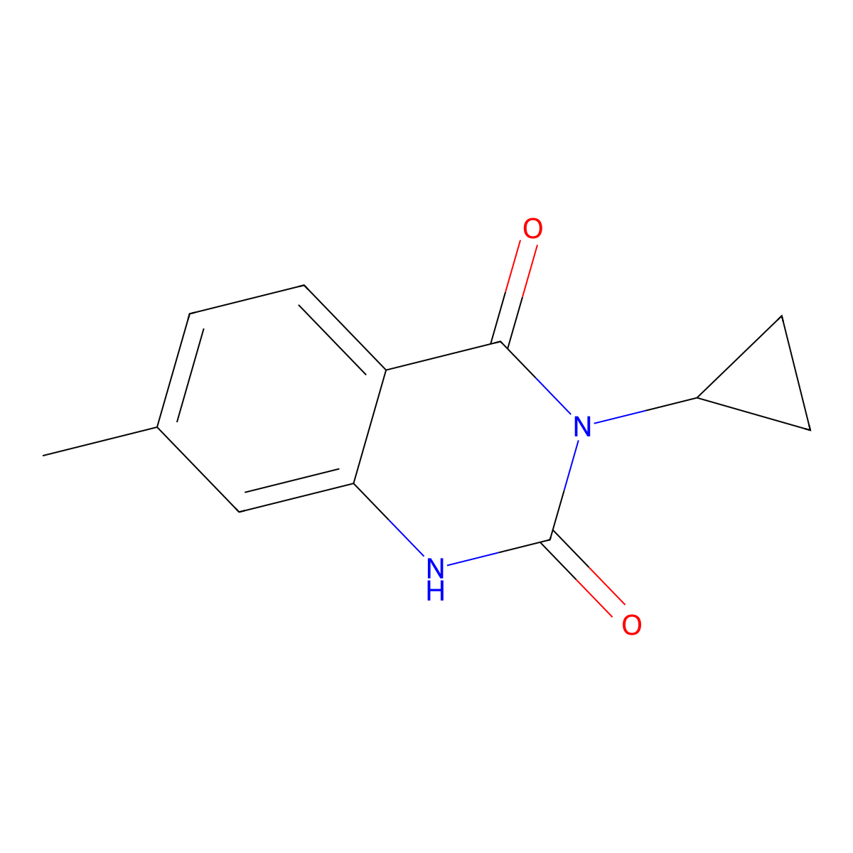 3-Cyclopropyl-7-methyl-1H-quinazoline-2,4-dione molecular structure, CAS 1896487-54-9