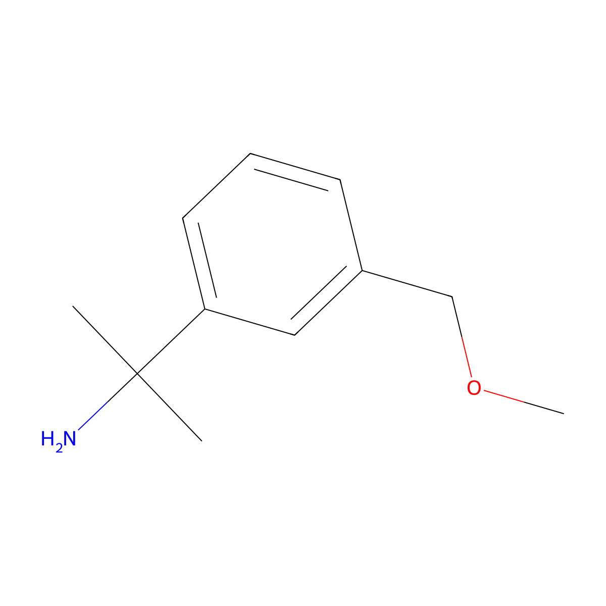 2-[3-(Methoxymethyl)phenyl]propan-2-amine molecular structure, CAS 1896488-84-8