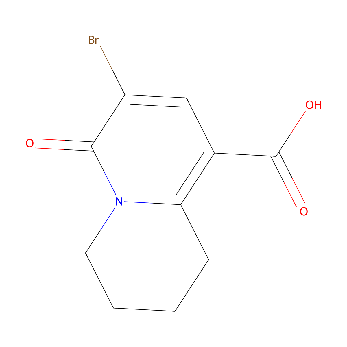 7-bromo-6-oxo-2,3,4,6-tetrahydro-1H-quinolizine-9-carboxylic acid molecular structure, CAS 1896491-78-3
