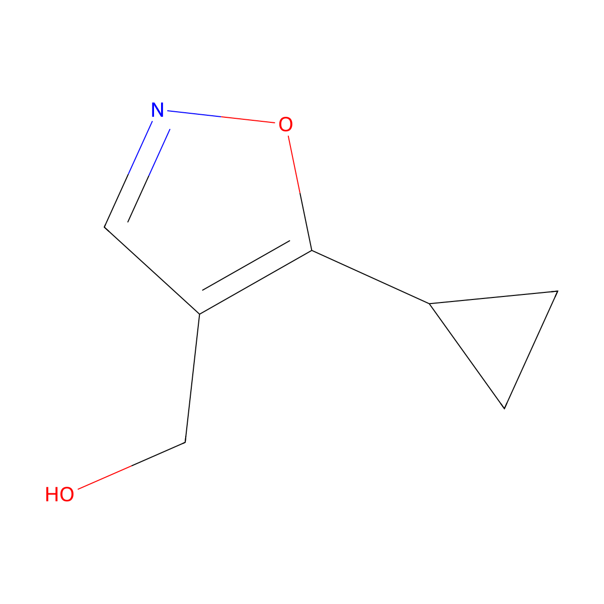 (5-Cyclopropyl-1,2-oxazol-4-yl)methanol molecular structure, CAS 1896506-45-8