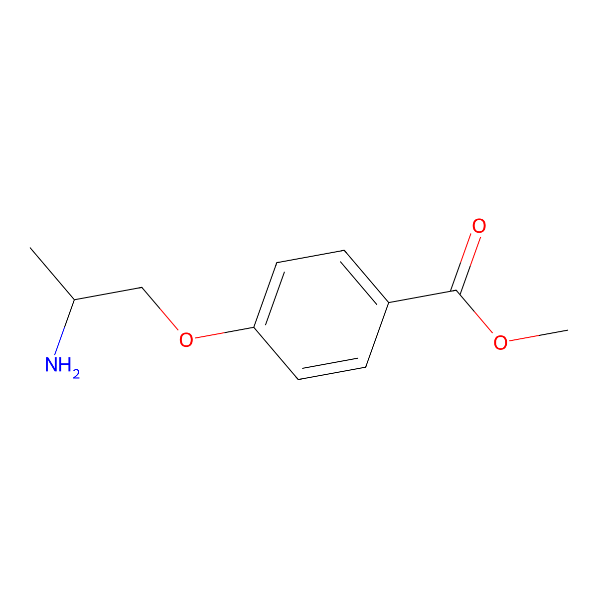 Methyl 4-(2-aminopropoxy)benzoate molecular structure, CAS 1896508-33-0
