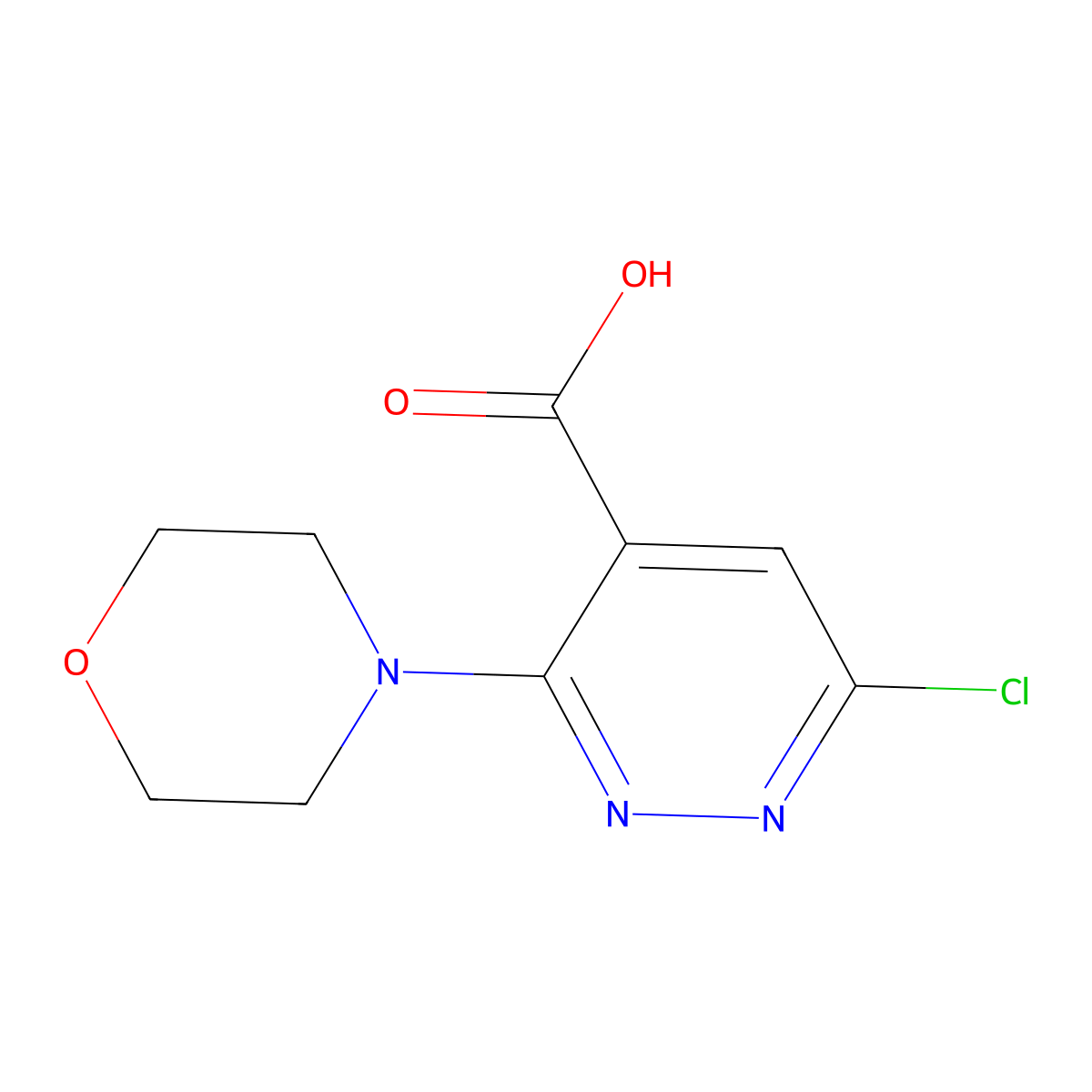 6-Chloro-3-morpholinopyridazine-4-carboxylic acid molecular structure, CAS 1896512-14-3