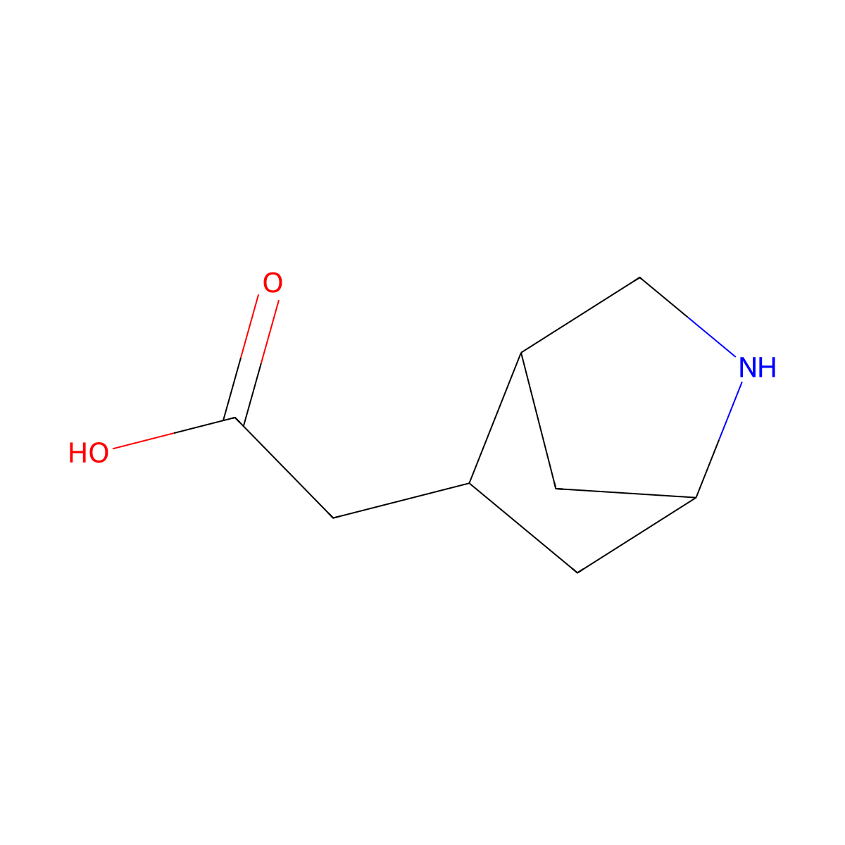 2-{2-Azabicyclo[2.2.1]heptan-5-yl}acetic acid molecular structure, CAS 1896518-17-4