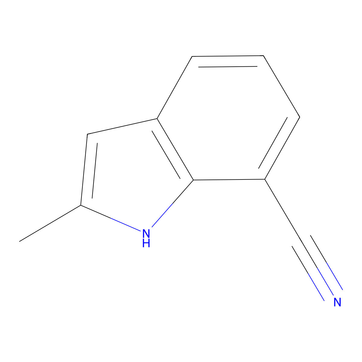 2-methyl-1H-indole-7-carbonitrile molecular structure, CAS 1896518-58-3