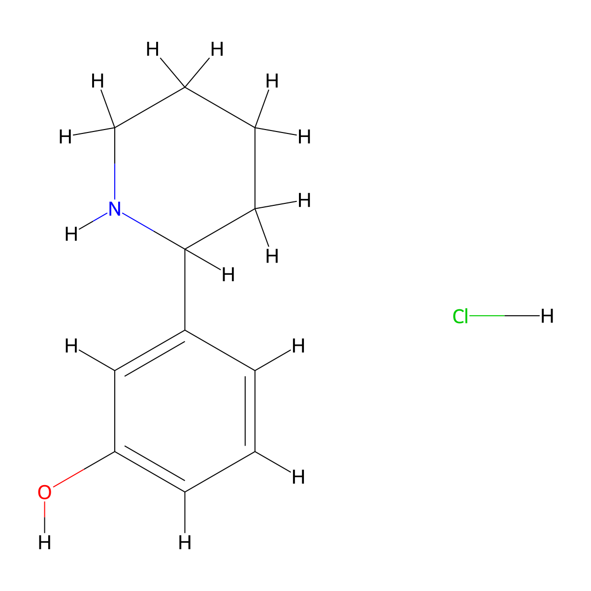 3-(Piperidin-2-yl)phenol hydrochloride molecular structure, CAS 1896533-40-6