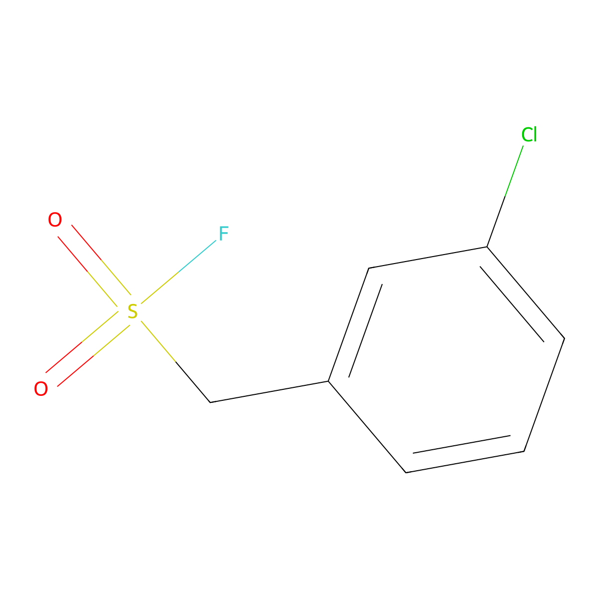 (3-Chlorophenyl)methanesulfonyl fluoride molecular structure, CAS 1896535-32-2