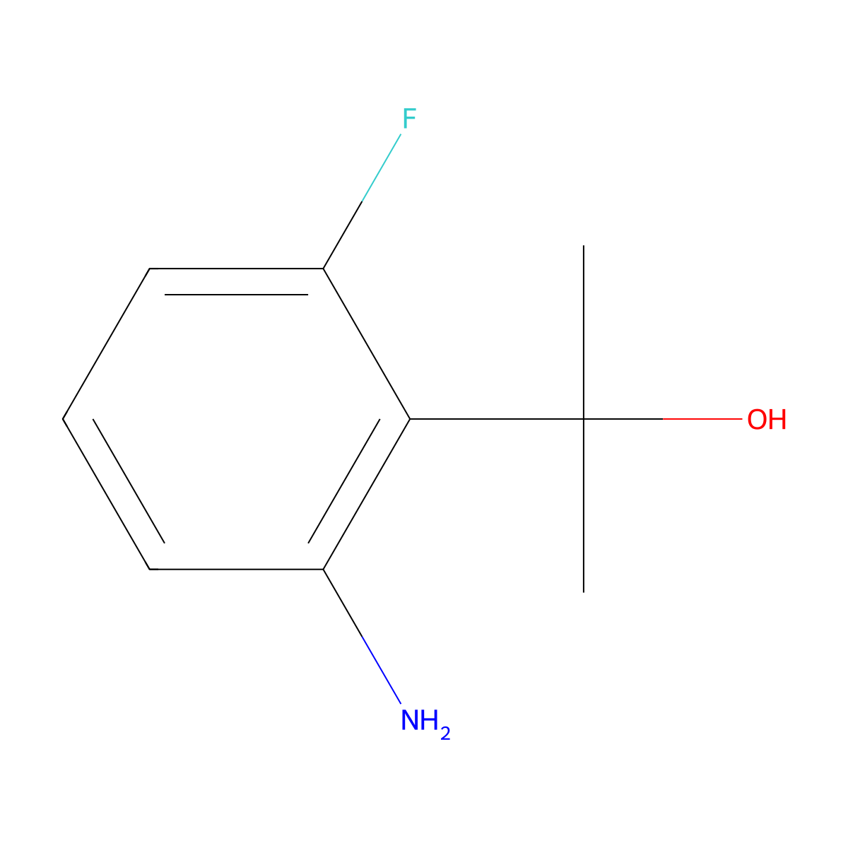 2-(2-Amino-6-fluorophenyl)propan-2-OL molecular structure, CAS 1896543-91-1