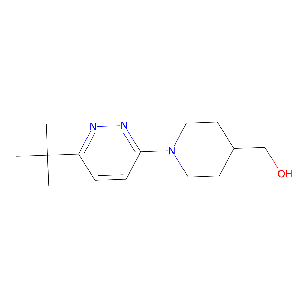 [1-(6-Tert-butylpyridazin-3-yl)piperidin-4-yl]methanol molecular structure, CAS 1896564-11-6