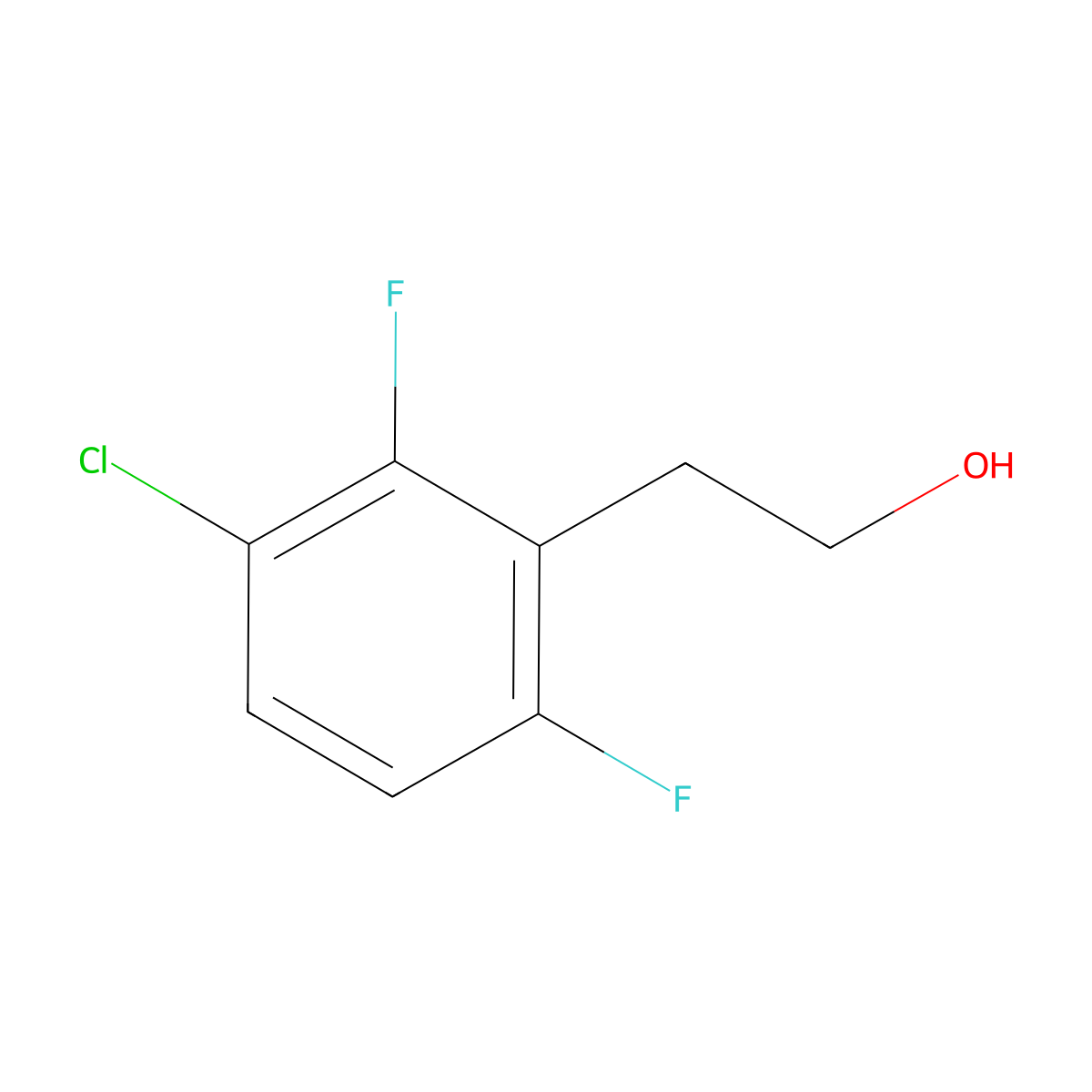 2-(3-Chloro-2,6-difluorophenyl)ethan-1-ol molecular structure, CAS 1896565-33-5