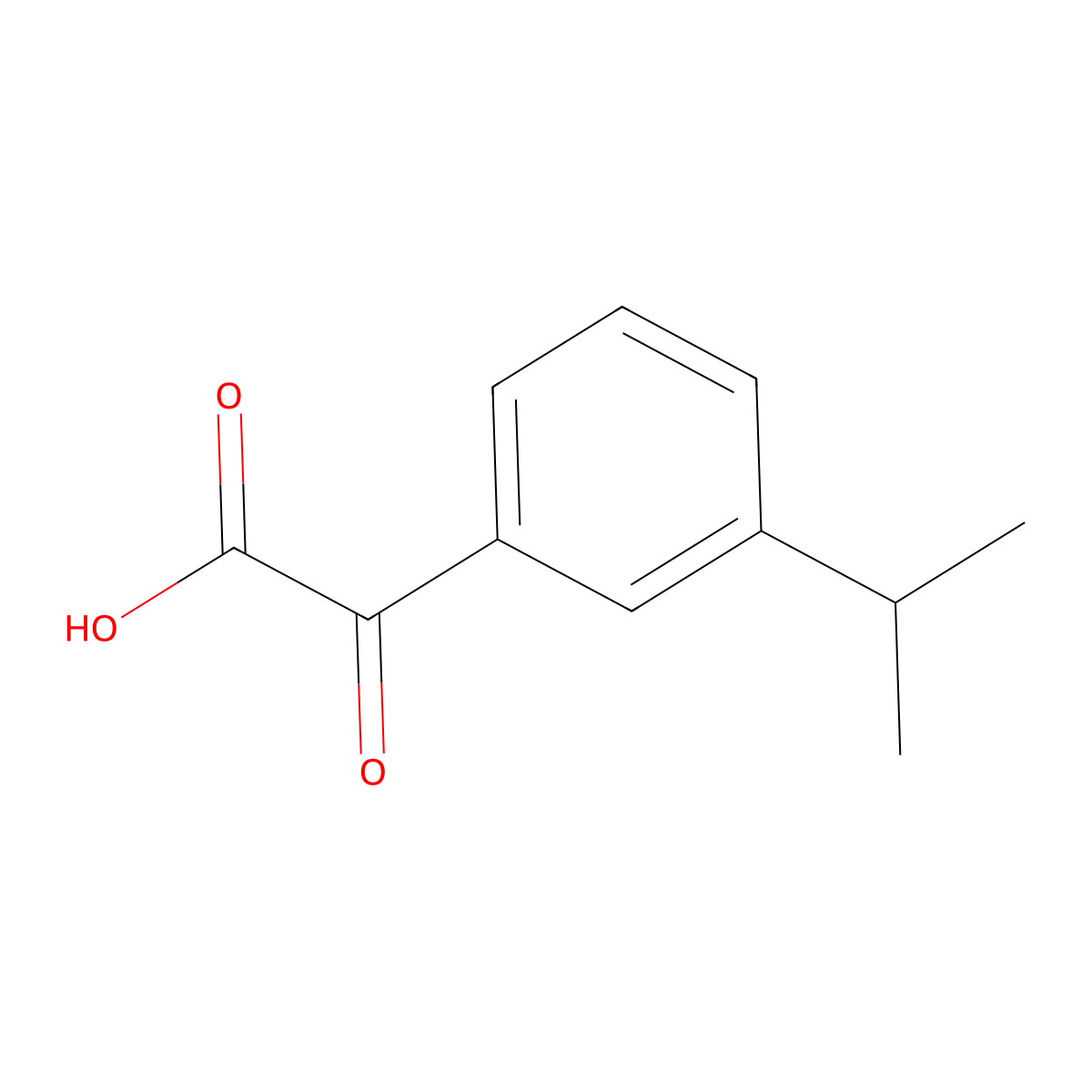 2-Oxo-2-[3-(propan-2-yl)phenyl]acetic acid molecular structure, CAS 1896567-51-3