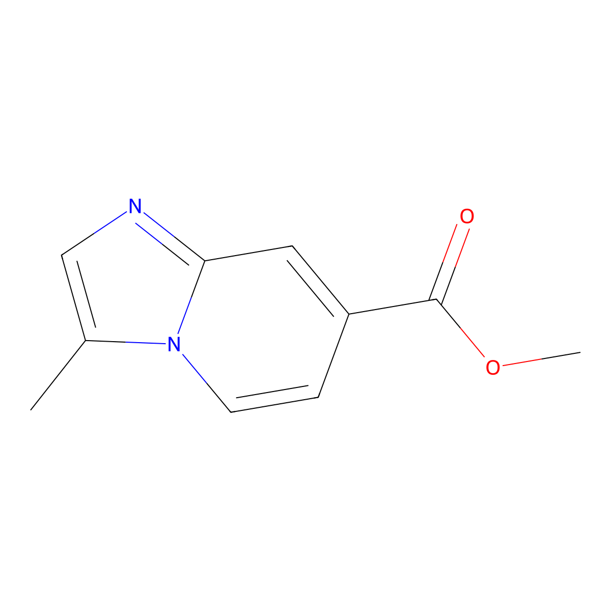 Methyl 3-methylimidazo[1,2-a]pyridine-7-carboxylate molecular structure, CAS 1896571-24-6