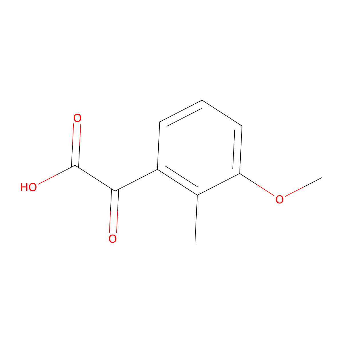 2-(3-Methoxy-2-methylphenyl)-2-oxoacetic acid molecular structure, CAS 1896572-04-5