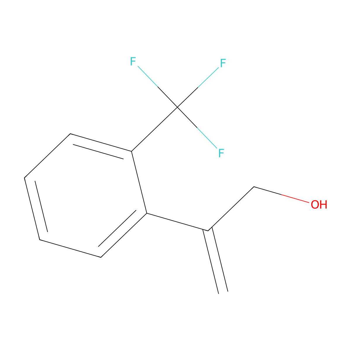 2-[2-(Trifluoromethyl)phenyl]prop-2-en-1-ol molecular structure, CAS 1896583-66-6