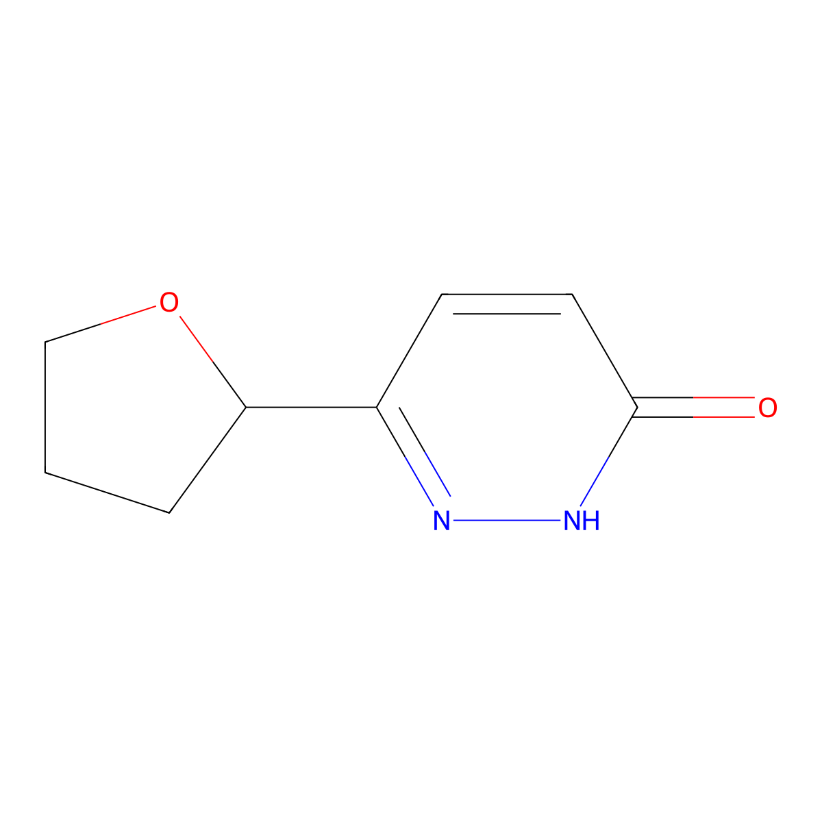 6-(Oxolan-2-yl)-2,3-dihydropyridazin-3-one molecular structure, CAS 1896594-34-5