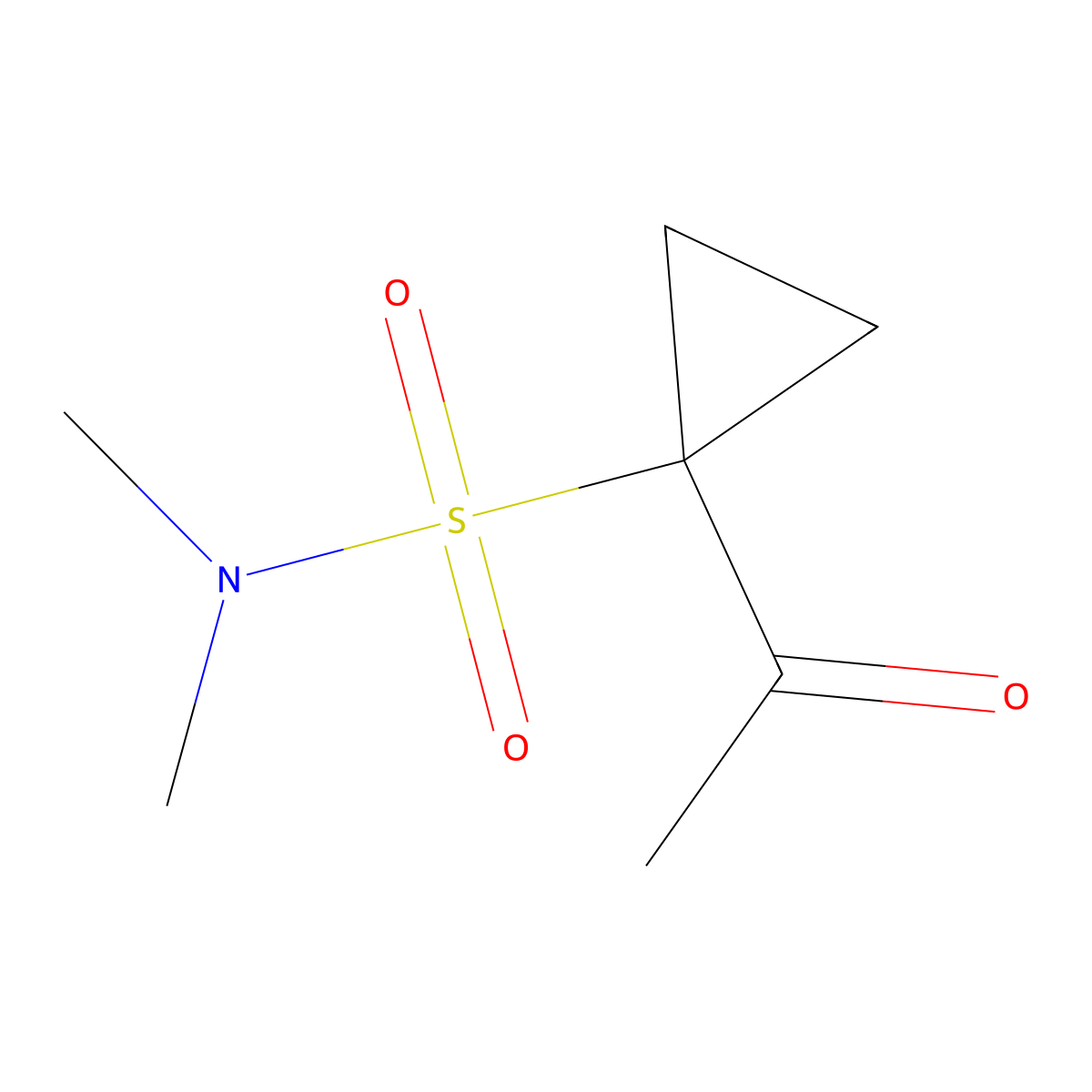 1-Acetyl-N,N-dimethylcyclopropane-1-sulfonamide molecular structure, CAS 1896597-64-0