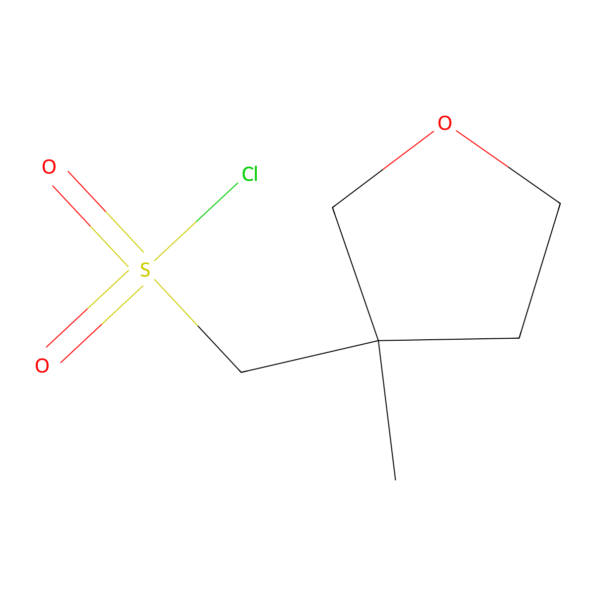 (3-Methyloxolan-3-yl)methanesulfonyl chloride molecular structure, CAS 1896597-85-5