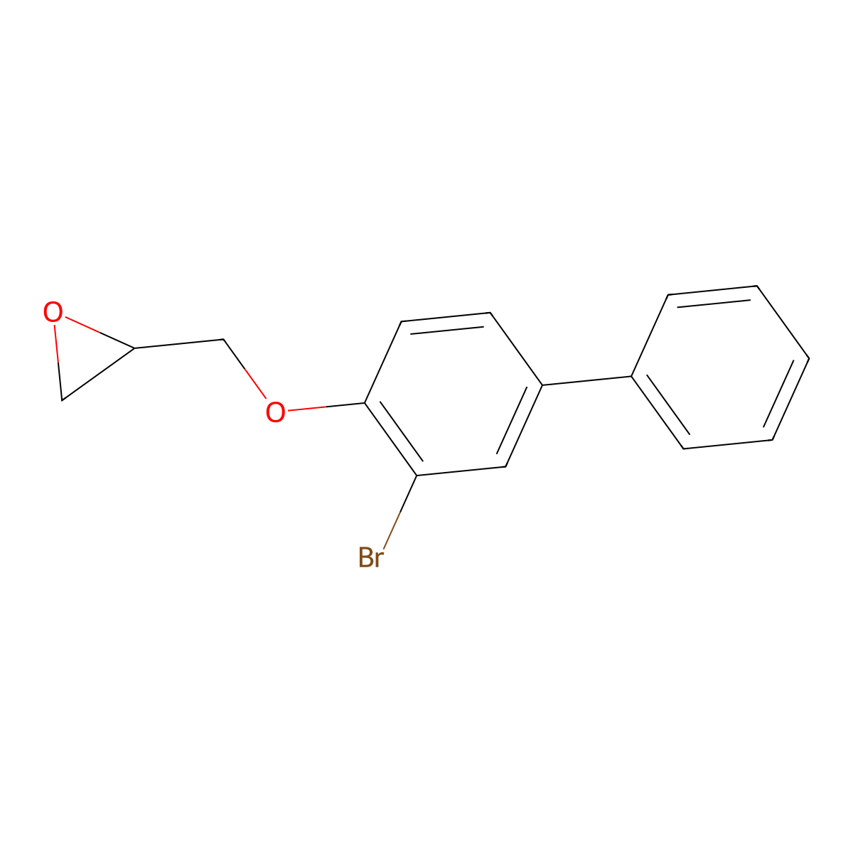 2-[(2-Bromo-4-phenyl-phenoxy)methyl]oxirane molecular structure, CAS 18966-15-9