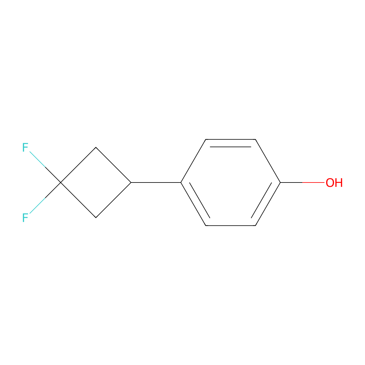 4-(3,3-Difluorocyclobutyl)phenol molecular structure, CAS 1896602-85-9