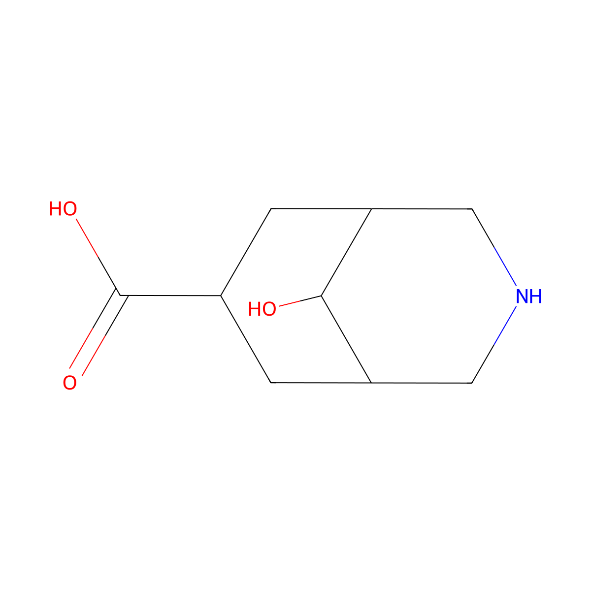 9-Hydroxy-3-azabicyclo[3.3.1]nonane-7-carboxylic acid molecular structure, CAS 1896603-76-1