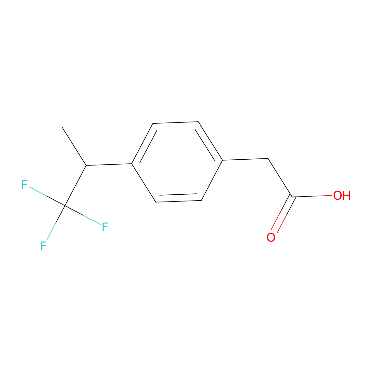 2-(4-(1,1,1-Trifluoropropan-2-yl)phenyl)acetic acid molecular structure, CAS 1896617-19-8