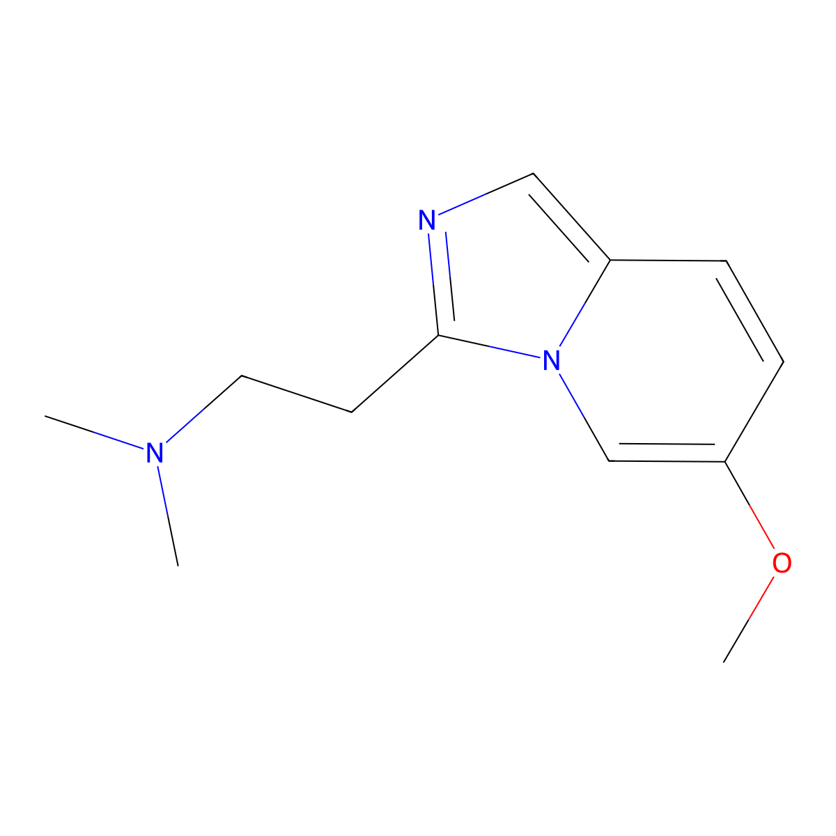 (2-{6-Methoxyimidazo[1,5-a]pyridin-3-yl}ethyl)dimethylamine molecular structure, CAS 1896626-42-8