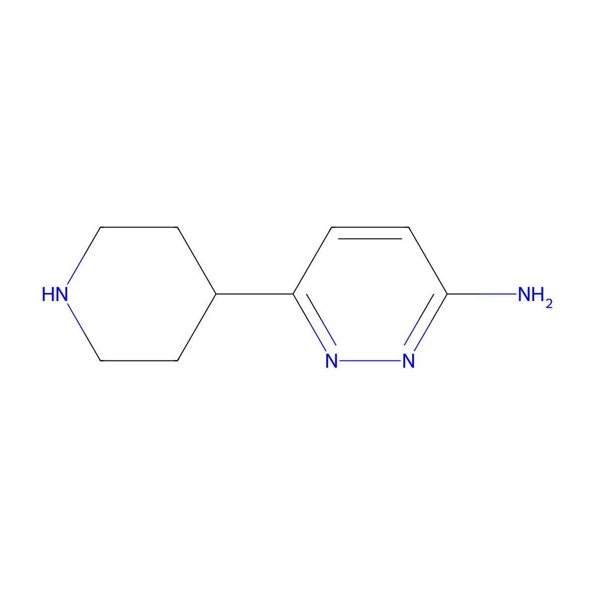 6-(4-Piperidinyl)-3-pyridazinamine molecular structure, CAS 1896626-87-1