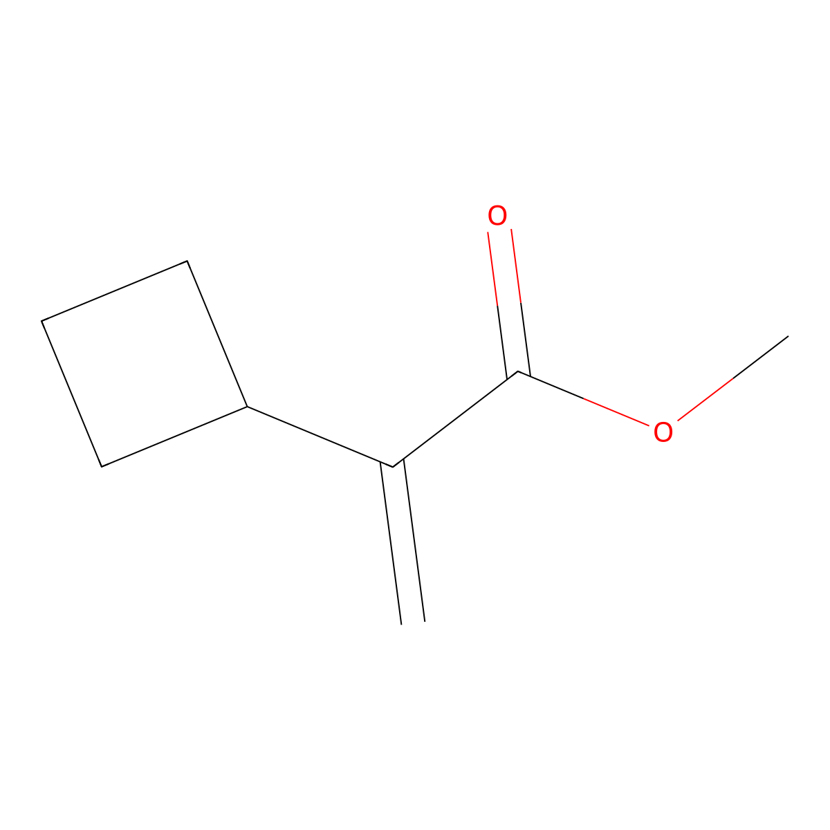 Methyl 2-cyclobutylprop-2-enoate molecular structure, CAS 1896650-56-8
