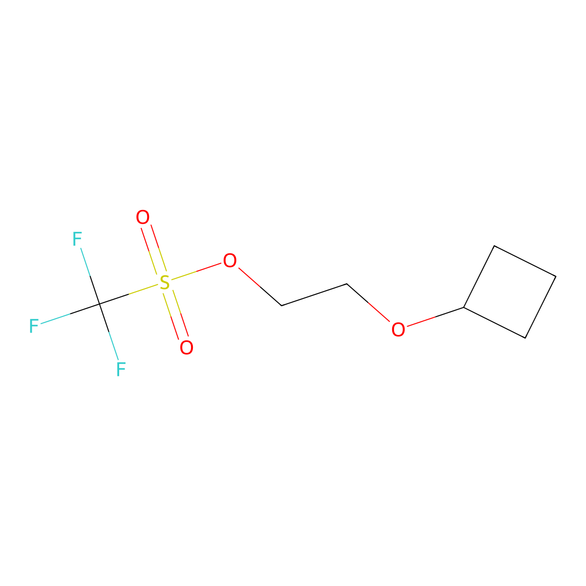 2-Cyclobutoxyethyl trifluoromethanesulfonate molecular structure, CAS 1896659-58-7