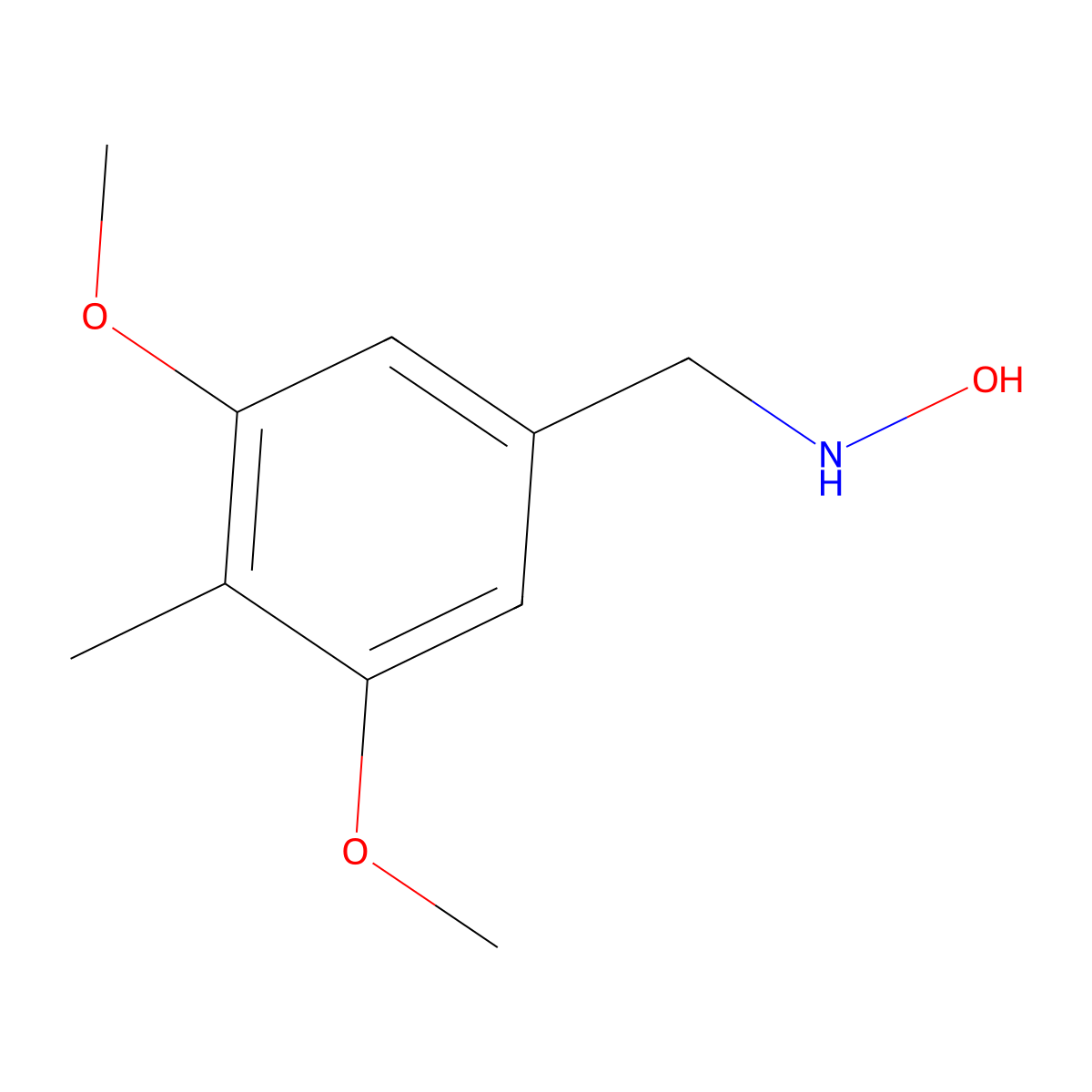 N-[(3,5-dimethoxy-4-methylphenyl)methyl]hydroxylamine molecular structure, CAS 1896667-20-1