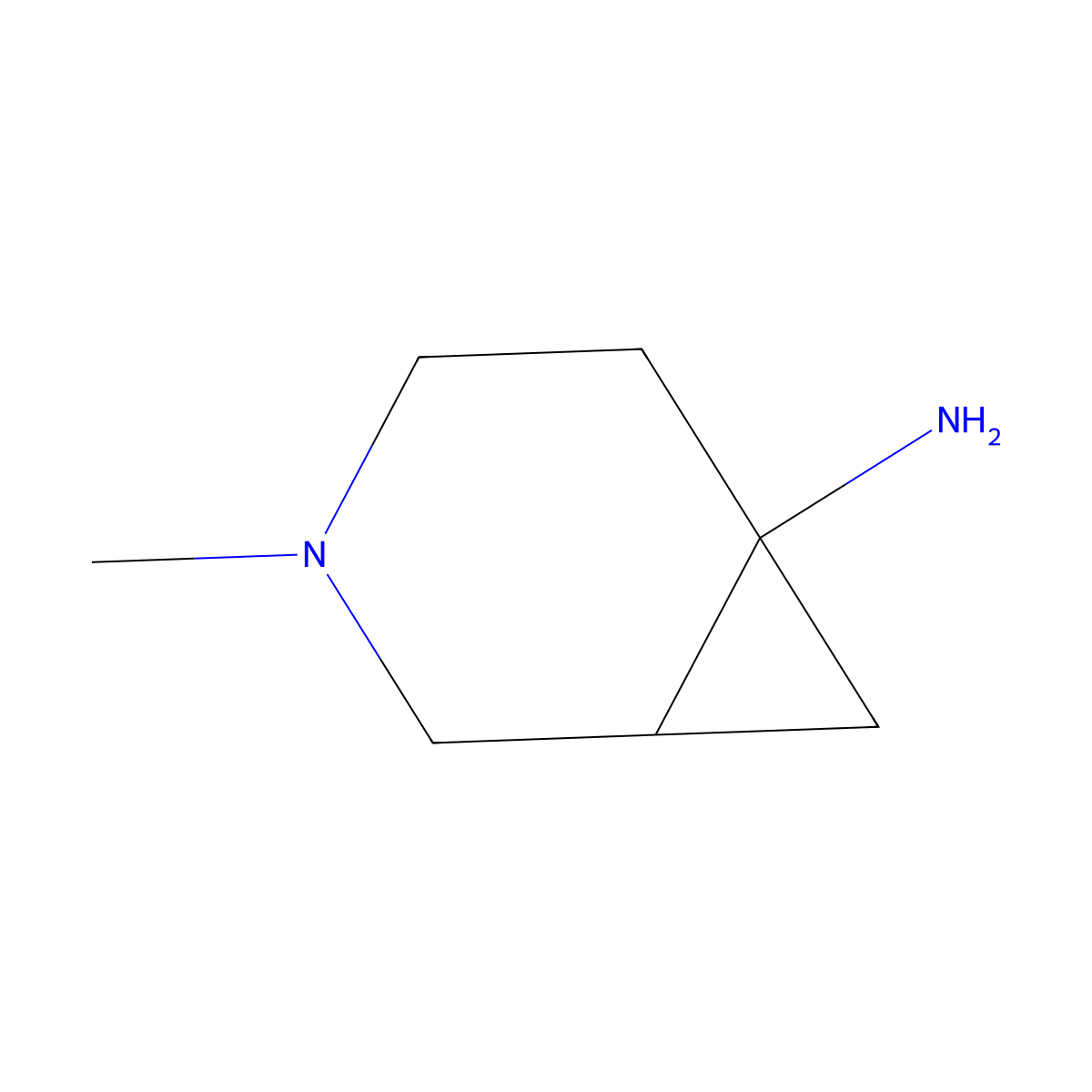 3-Methyl-3-azabicyclo[4.1.0]heptan-6-amine molecular structure, CAS 1896670-96-4