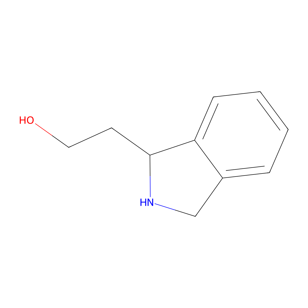 2-(2,3-dihydro-1H-isoindol-1-yl)ethan-1-ol molecular structure, CAS 1896674-46-6