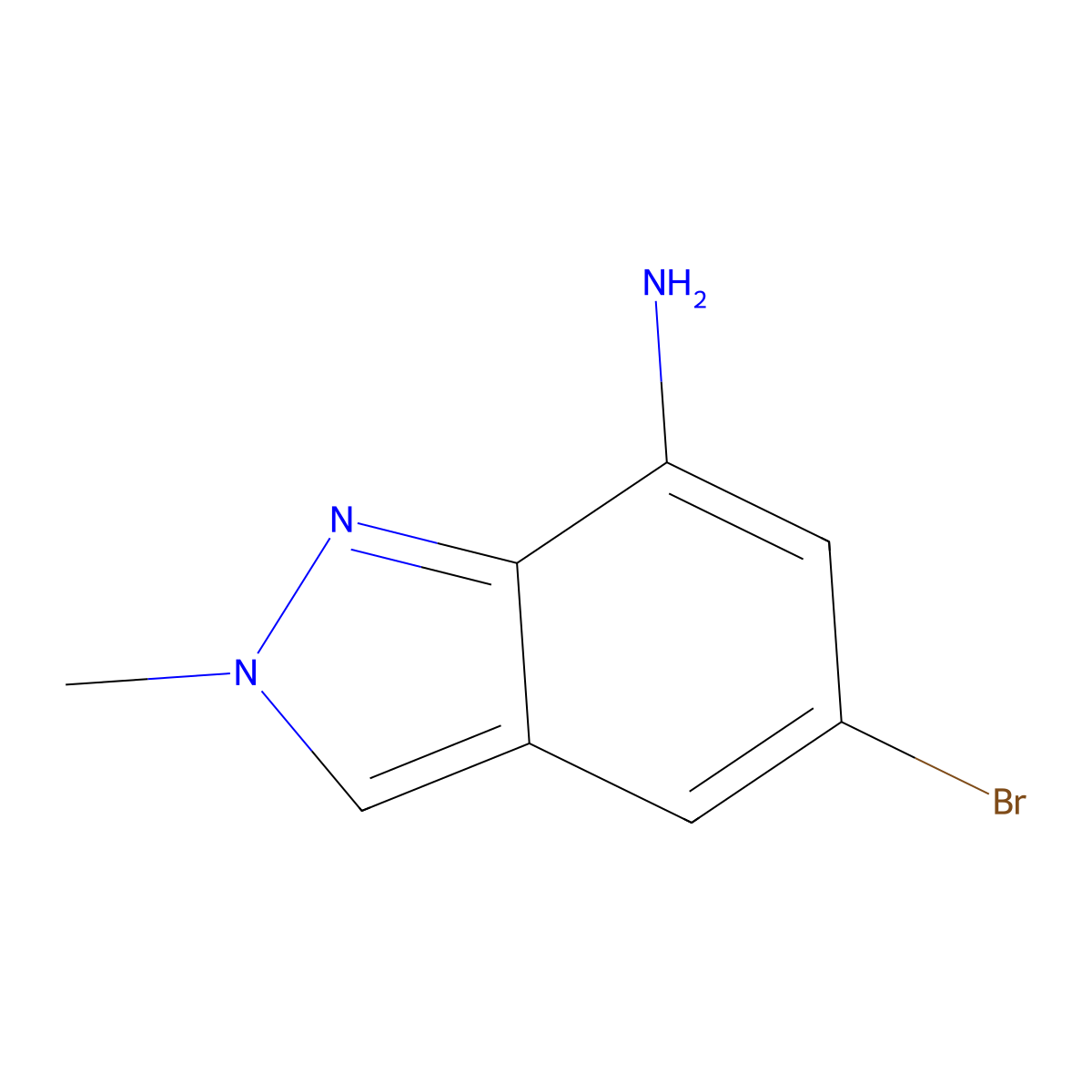5-bromo-2-methyl-2H-indazol-7-amine molecular structure, CAS 1896679-98-3