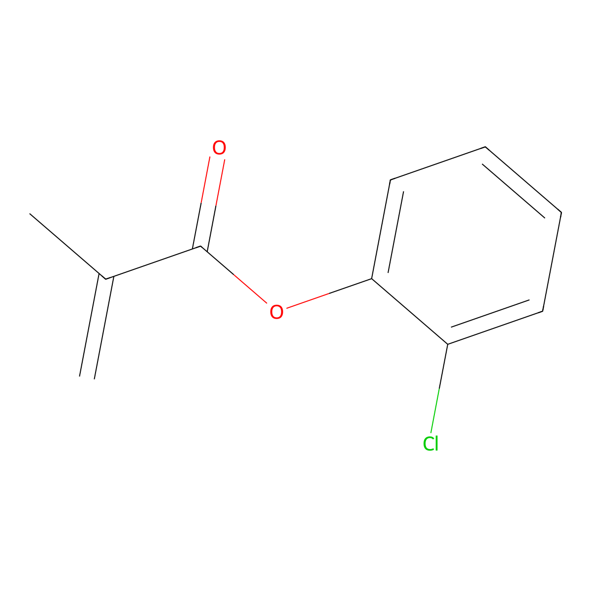 2-Chlorophenyl 2-methylprop-2-enoate molecular structure, CAS 18967-23-2