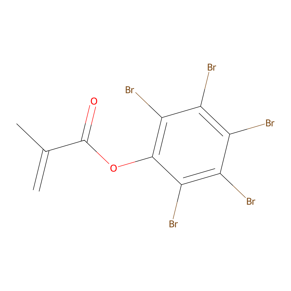 Perbromophenyl methacrylate molecular structure, CAS 18967-31-2