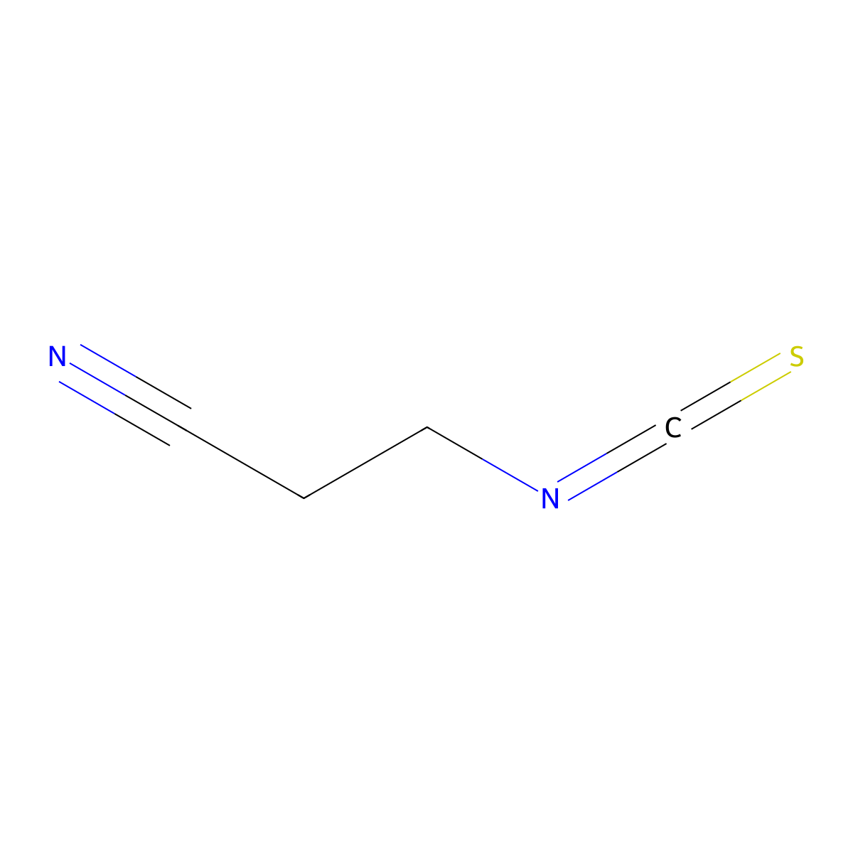 Isothiocyanic acid, 2-cyanoethyl ester molecular structure, CAS 18967-32-3