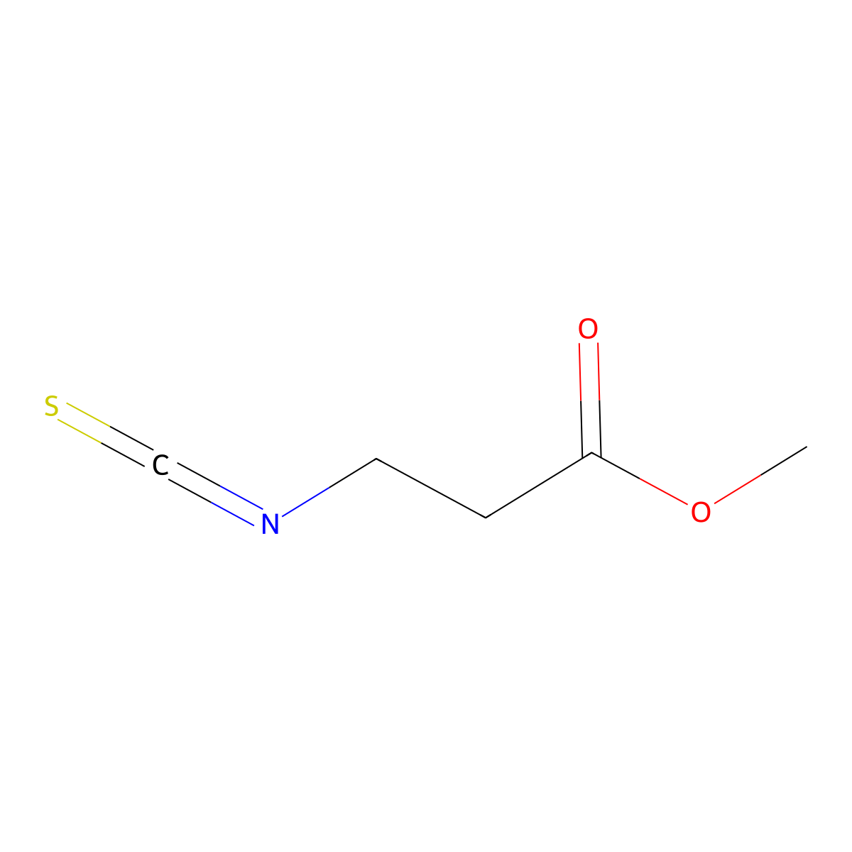 Methyl 3-isothiocyanatopropionate molecular structure, CAS 18967-35-6