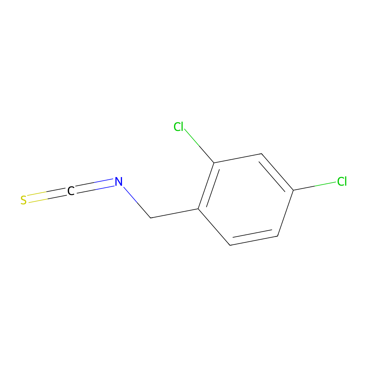2,4-Dichlorobenzyl isothiocyanate molecular structure, CAS 18967-41-4