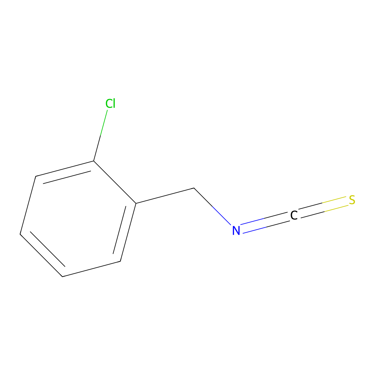 Isothiocyanic acid, o-chlorobenzyl ester molecular structure, CAS 18967-44-7