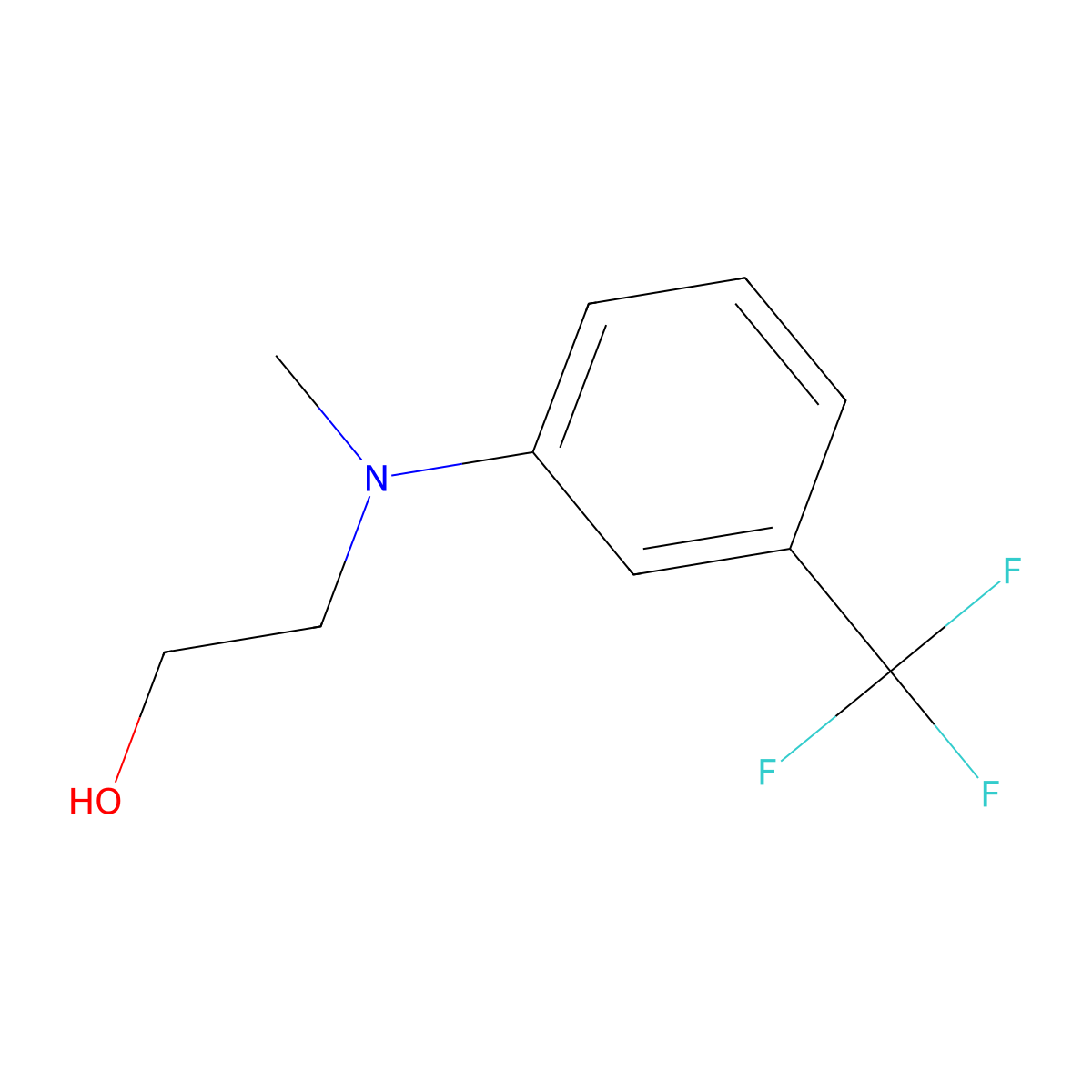 2-[Methyl[3-(trifluoromethyl)phenyl]amino]ethanol molecular structure, CAS 1896706-45-8