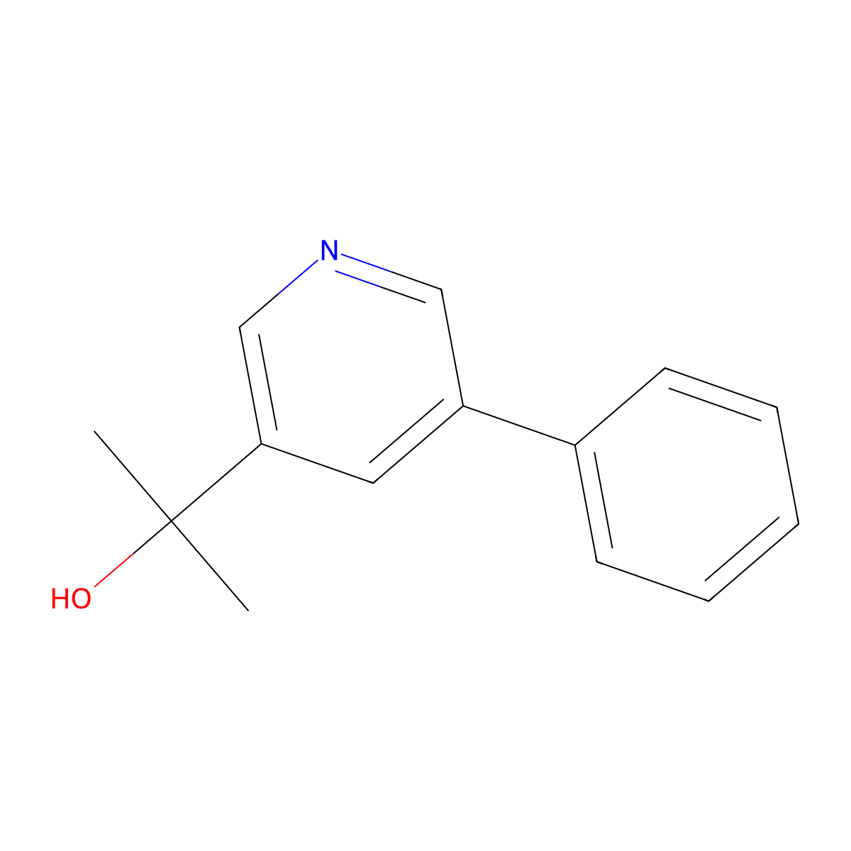 2-(5-Phenylpyridin-3-yl)propan-2-ol molecular structure, CAS 1896720-83-4