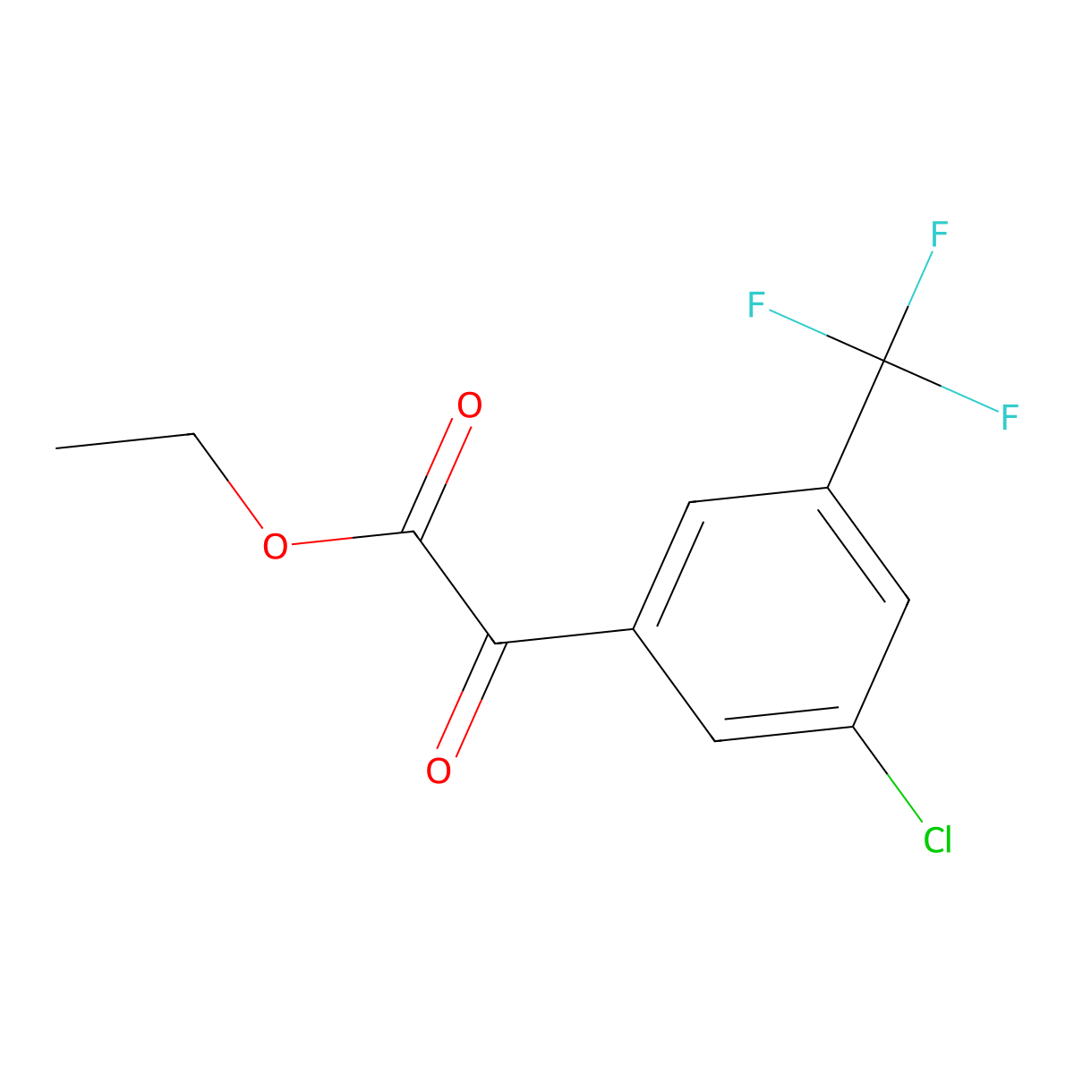 Ethyl 3-chloro-alpha-oxo-5-(trifluoromethyl)benZeneacetate molecular structure, CAS 1896732-51-6