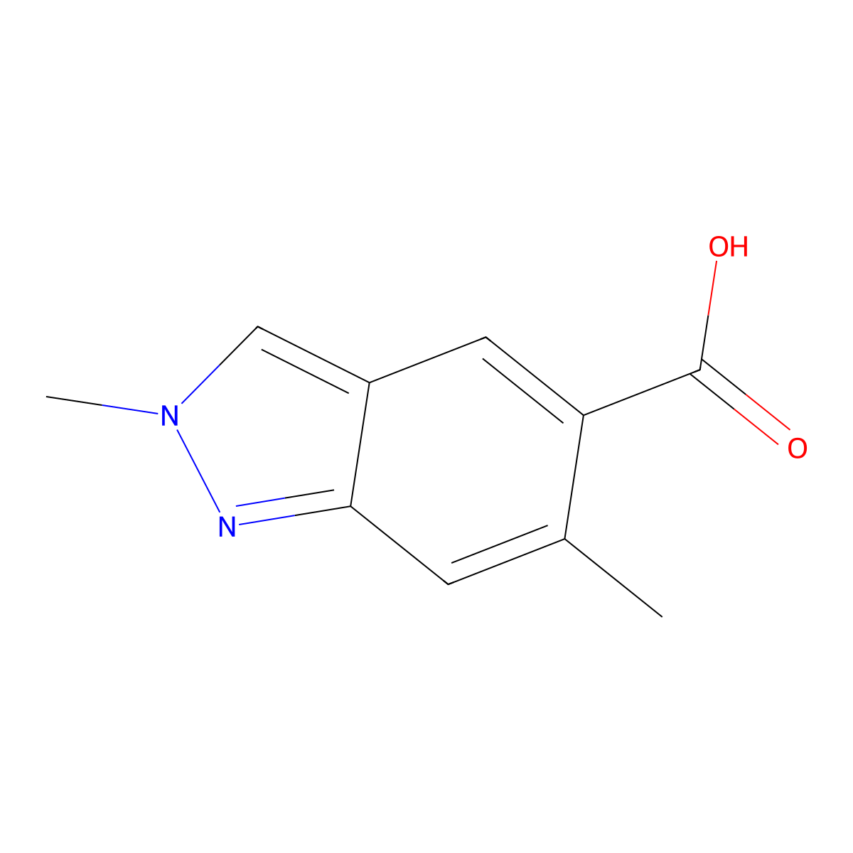 2,6-Dimethyl-2H-indazole-5-carboxylic acid molecular structure, CAS 1896735-17-3