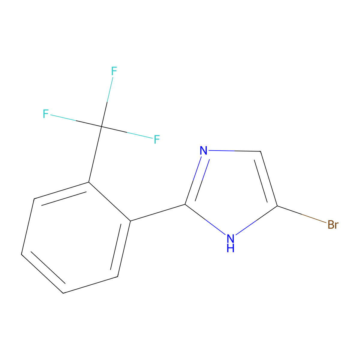 4-bromo-2-(2-(trifluoromethyl)phenyl)-1H-imidazole molecular structure, CAS 1896747-99-1