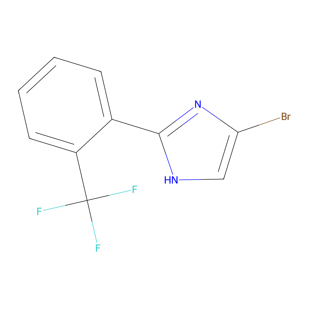 4-bromo-2-(2-(trifluoromethyl)phenyl)-1H-imidazole molecular structure, CAS 1896747-99-1