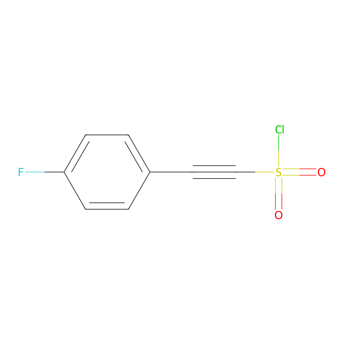 (4-Fluorophenyl)ethynesulfonyl chloride molecular structure, CAS 1896748-00-7