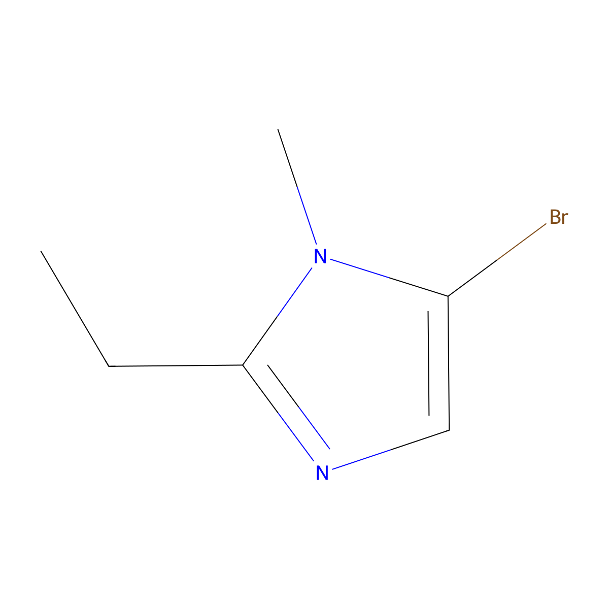 5-bromo-2-ethyl-1-methyl-1H-imidazole molecular structure, CAS 1896751-03-3