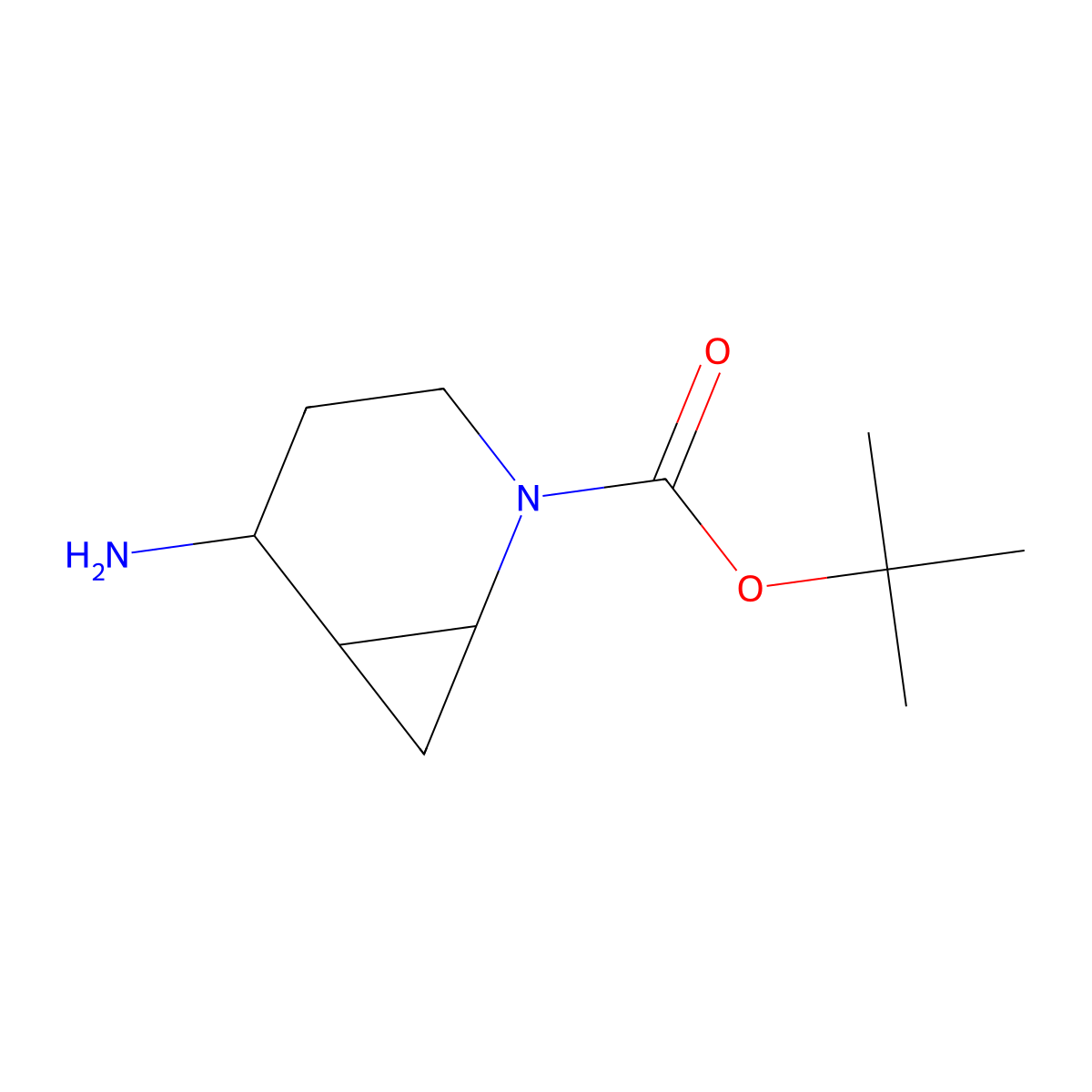tert-Butyl 5-amino-2-azabicyclo[4.1.0]heptane-2-carboxylate molecular structure, CAS 1896752-10-5