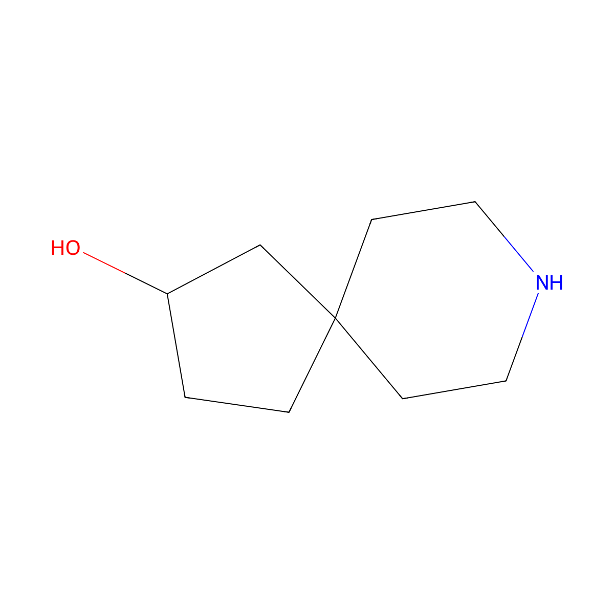 8-Azaspiro[4.5]decan-2-ol molecular structure, CAS 1896752-52-5